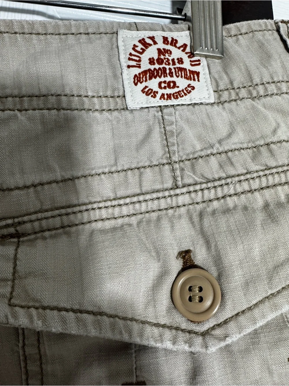 Lucky Brand Beige Flat Front Men's Shorts